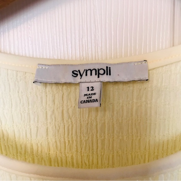 Sympli Women's Light Yellow Long Sleeve Top Size 12 NWOT - Picture 3 of 10